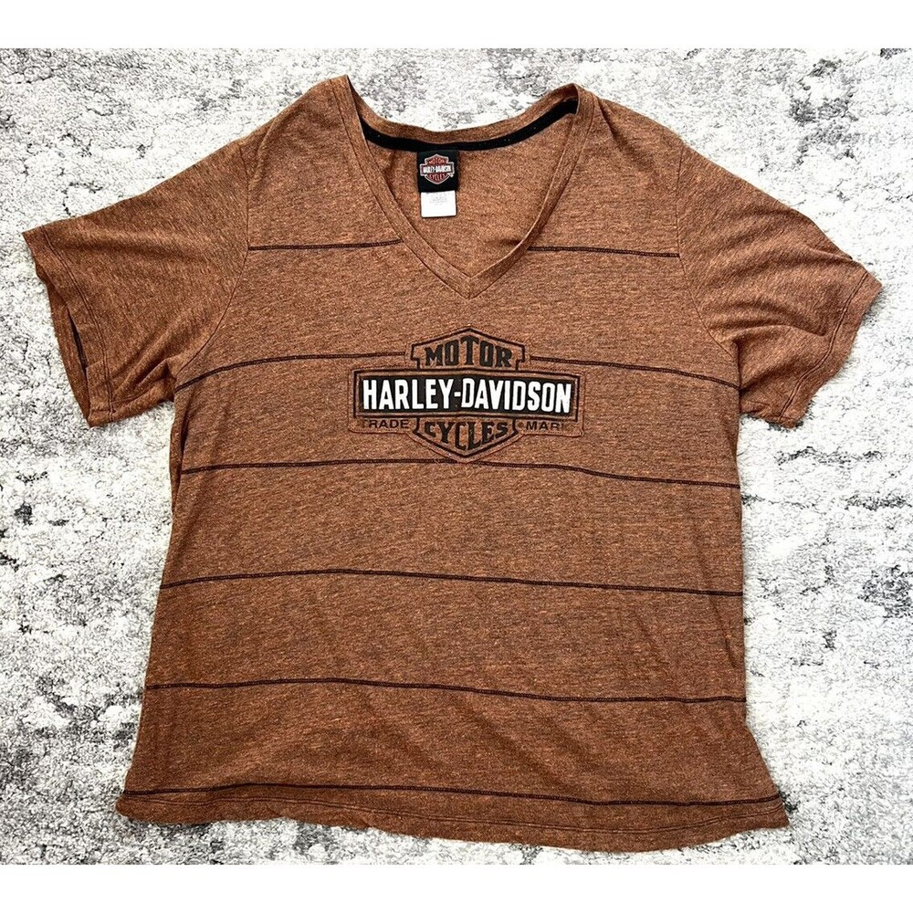 Harley Davidson Brown High Octane Billerica Massachusetts T Shirt Unisex Size 2X